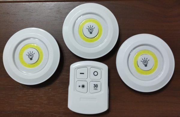 LED lighting with remote control 3 pcs. photo review