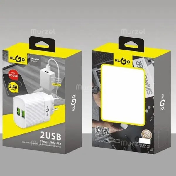 Αντάπτορας/Φορτιστής για smartphone KLGO Premium Quality 2xUSB, 2.4A – PhoneCharger » Murzl Αντάπτορας/Φορτιστής για smartphone KLGO Premium Quality 2xUSB, 2.4A – PhoneCharger - Image 2