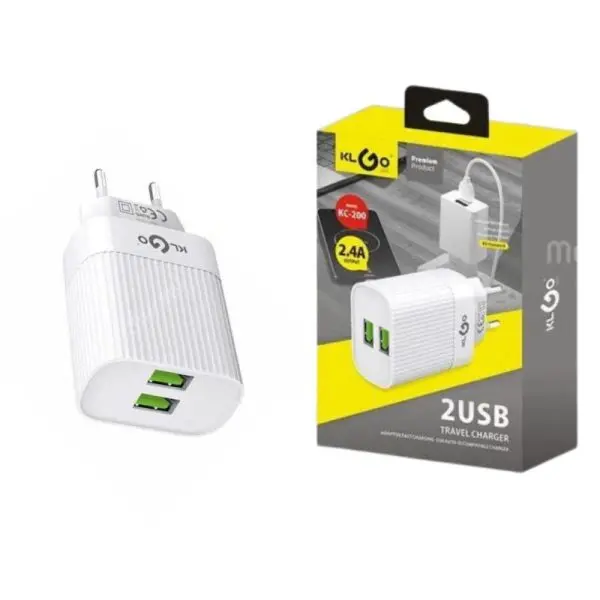 Αντάπτορας/Φορτιστής για smartphone KLGO Premium Quality 2xUSB, 2.4A – PhoneCharger » Murzl Αντάπτορας/Φορτιστής για smartphone KLGO Premium Quality 2xUSB, 2.4A – PhoneCharger