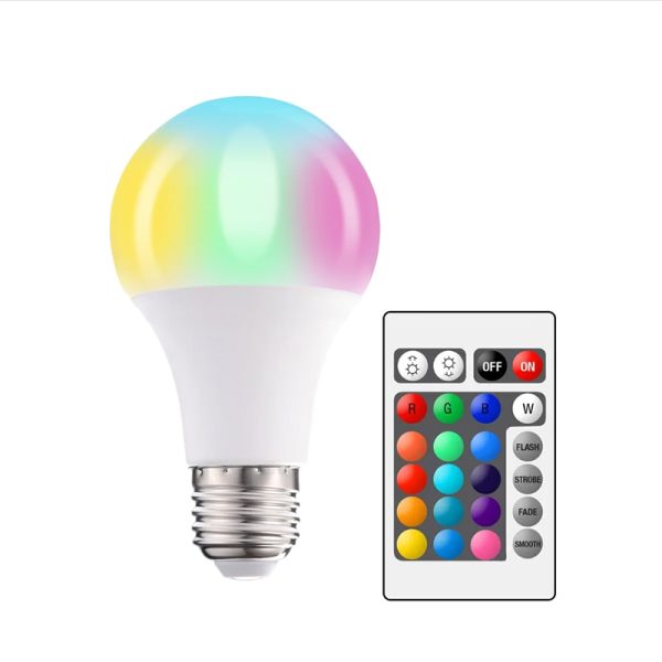 Multi-colored LED bulb with remote control » Murzl