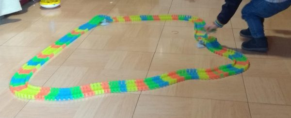 Click to view full screen Children's track with a luminous LED stroller - Children'sTrack photo review
