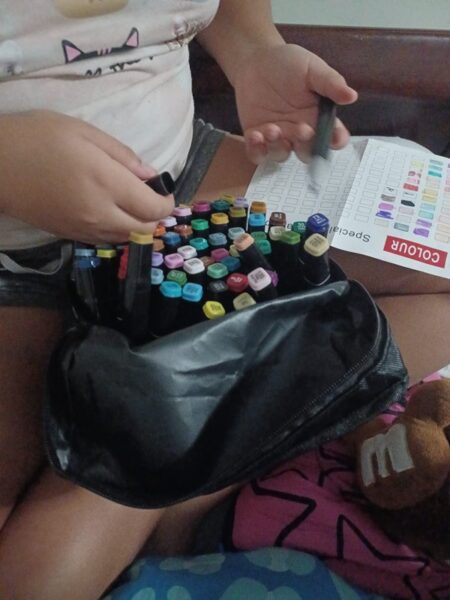 Set of colored markers for drawing, double-sided - Markers for drawing photo review