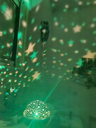 Click to view full screen Lamp for children's room night sky - Starry sky photo review