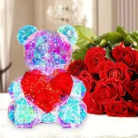 Glowing 3D Bear with Heart, Night Light – BearLove