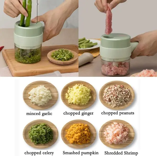 Ηλεκτρικός Πολυκόφτης με Φόρτιση USB – Food Chopper » Murzl electric-food-chopper-with-usb-charging