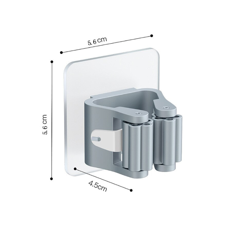 Mop holder without drilling, self-adhesive clip for mop and broom – Broom ClipMop » Murzl Self-adhesive mop holder clip for easy storage