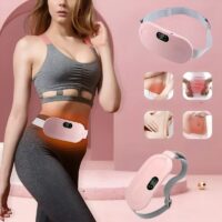 Cordless heating and massaging belt for menstrual pain