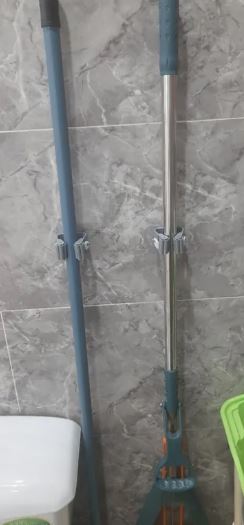 Click to view full screen Mop holder without drilling, self-adhesive clip for mop and broom – Broom ClipMop photo review