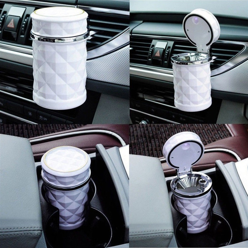 Car ashtray with LED light for stylish and functional use in your vehicle