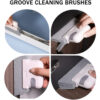 Window and frame cleaning brush with soft cloth for effective cleaning
