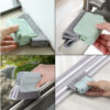 Window and frame cleaning brush with soft cloth for effective cleaning