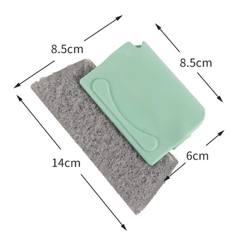 Window and frame cleaning brush with soft cloth for effective cleaning
