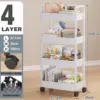 Κινητός αποθηκευτικός ράφι 4 επιπέδων – Rolling Kitchen Cart » Murzl Κινητός αποθηκευτικός ράφι 4 επιπέδων