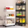 Κινητός αποθηκευτικός ράφι 4 επιπέδων – Rolling Kitchen Cart » Murzl Κινητός αποθηκευτικός ράφι 4 επιπέδων