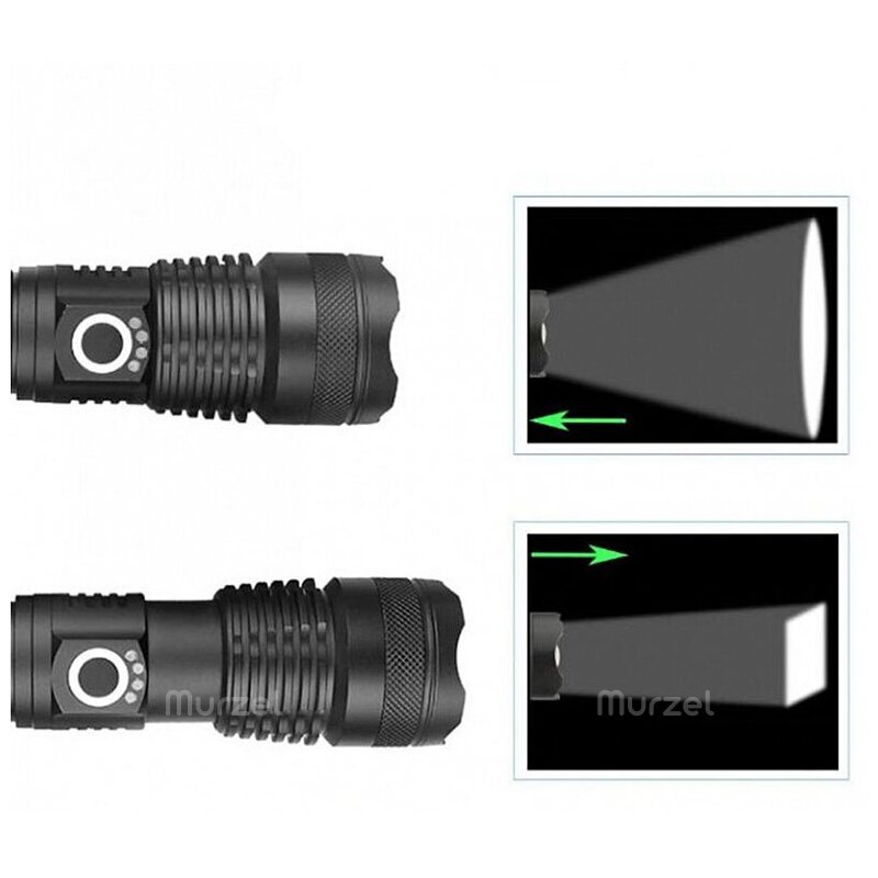 Τακτικός φακός P50 – Flashlight P50 » Murzl Τακτικός φακός P50 με XHP50 LED και κοίλη φακό