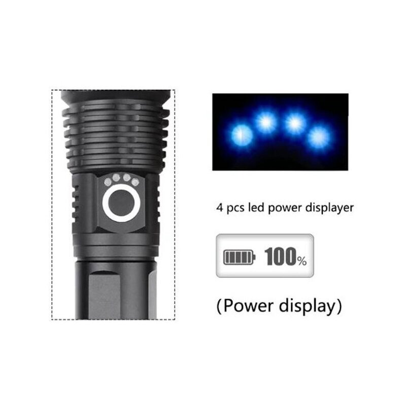 Τακτικός φακός P50 – Flashlight P50 » Murzl Τακτικός φακός P50 με XHP50 LED και κοίλη φακό