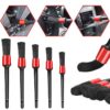 Set of 5 multifunctional brushes for car cleaning