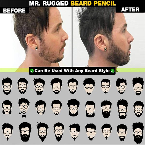 Αδιάβροχο κιτ συμπλήρωσης γενειάδας – Beard pencil » Murzl Αδιάβροχο κιτ συμπλήρωσης γενειάδας με βούρτσα και μολύβι