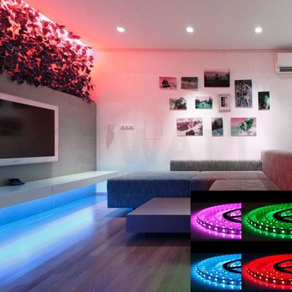 Αυτοκόλλητη RGB LED ταινία 5 μέτρων με τηλεχειριστήριο – RGB LED Strip » Murzl Αυτοκόλλητη RGB LED ταινία 5 μέτρων με τηλεχειριστήριο